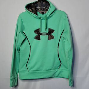 Under Armour caliber storm loose hooded hoodie pullover sweatshirt sz Medium